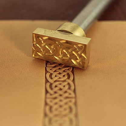 DandS ltd Leather Stamp Tool, Celtic, Professional Steel Craft Tool for Leatherworking, Embossing, Carving & Stamping Leather Projects, Belts Wallets & DIY Projects Compatible with Mallet #242BB - color: Celtic 0.7" X 0.51"