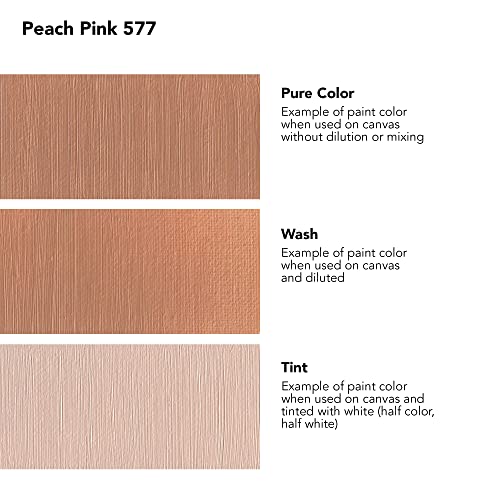 Daler Rowney Georgian Oil Paint Peach Pink 225ml Tube - Art Paints for Canvas Paper and More - Oil Painting Supplies for Artists and Students - Artist Oil Paint for Any Skill Set