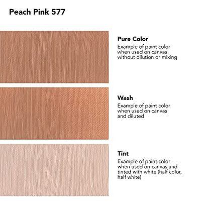 Daler Rowney Georgian Oil Paint Peach Pink 225ml Tube - Art Paints for Canvas Paper and More - Oil Painting Supplies for Artists and Students - Artist Oil Paint for Any Skill Set