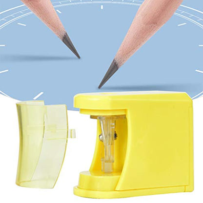 Pencil Sharpener,Electric Pencil Sharpener Kids Friendly Pencil Sharpeners Battery Operated Heavy Duty Classroom Pencil Sharpeners Yellow,for Colored Pencils