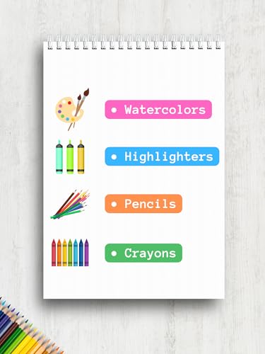 Sketchbook 8.5x11, 60 Pages, Top Spiral Bound Sketch Pad, Heavyweight 110lb/199gsm Thick Drawing Paper, Large Art Sketch Book for Kids, Adults & Beginners, Ideal for Sketching, Coloring & Doodling