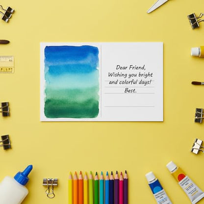 Watercolor Postcards, 75 Count, 4 x 6 Inch, 140 lb 300 GSM Cotton Paper | Postcards Watercolor Paper Cards for Art Supplies Art Painting, DIY, Creative Thank Notes, Mailing, Painting Gift Cards