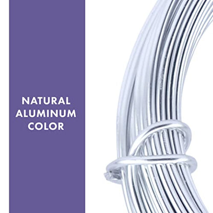 Artistic Wire Aluminum Craft Wire 12ga - Silver Tone - color: Natural Aluminum