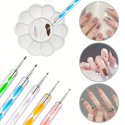 38PCS Mandala Dotting Tools & Art Brush Kit, Dot Painting Set with Nail Brushes, Dotting Pens, Acrylic Rods, Paint Palette for Rock Painting, Nail Art, Pottery Clay, DIY Crafts for Beginners - color: 38Pcs
