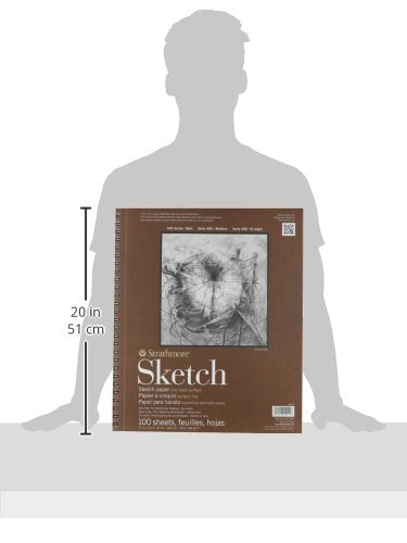 Strathmore 455-4 400 Series Sketch Pad, 11"x14" Wire Bound, 100 Sheets - size: 11x14, style: 100 Sheets