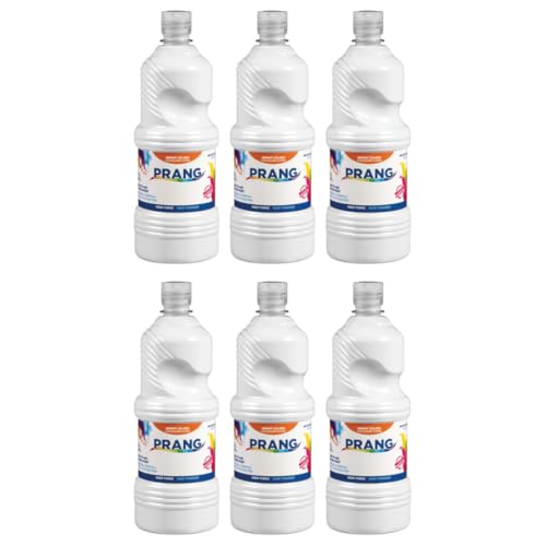 Prang Ready-to-Use Tempera Paint Quart, 32 oz., White, 6 Count - color: White (Pack of 6)