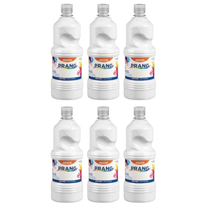 Prang Ready-to-Use Tempera Paint Quart, 32 oz., White, 6 Count - color: White (Pack of 6)