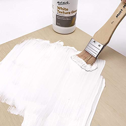 Mont Marte Premium White Texture Gesso 8.45oz (250ml), Suitable for Acrylic Paint, Oil Paint, Color Pencils, Pastels, Graphite and Charcoal - size: 8.5 Fl Oz (Pack of 1)