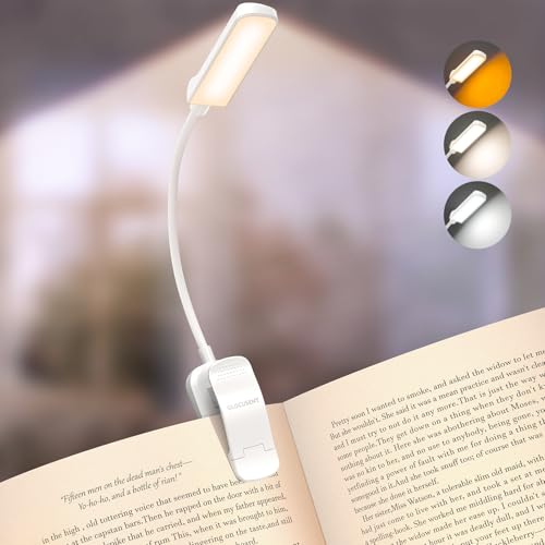Glocusent 13 LED Book Lights for Reading at Night, Gifts for Book Lovers - color: White, size: Standard
