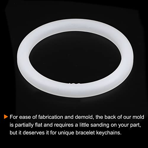 HARFINGTON Bracelet Mold Bangle Ring Mold Silicone Round Epoxy 100mm Wristlet Keychains Mold for DIY Resin Bangle Bracelet Car Key Chain Jewelry Making - size: 95mmx120mm