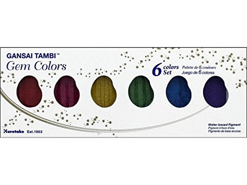Kuretake Gansai Tambi Gem Colors 6 Colors Set