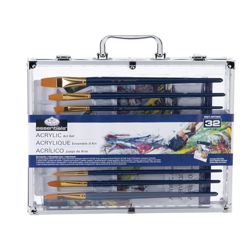 Royal Brush essentials(TM) Acrylic Art Set In Metal Case 32/Pkg, Multi