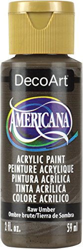 DecoArt DA130-3 Americana Acrylic Paint, 2-Ounce, Raw Umber - color: Raw Umber