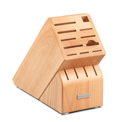 WÜSTHOF 15-Slot Natural Wood Knife Storage Block - color: Natural Wood, size: 15-Slot