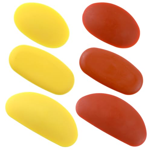6 Pack Pottery Ribs Soft Rubber Pottery Rib Mud Tools Ceramic Sculpture Modeling Cutter Clay Scraper Crafts Shaping Tool Set for Smooth Finishing and Removing Finger Marks, 3 Different Sizes