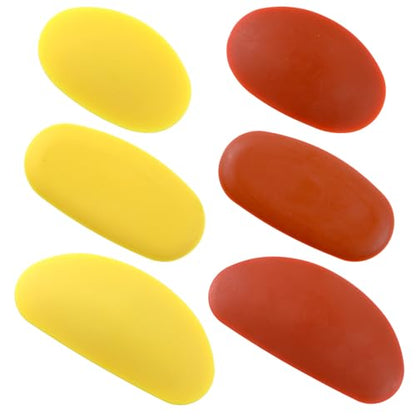 6 Pack Pottery Ribs Soft Rubber Pottery Rib Mud Tools Ceramic Sculpture Modeling Cutter Clay Scraper Crafts Shaping Tool Set for Smooth Finishing and Removing Finger Marks, 3 Different Sizes