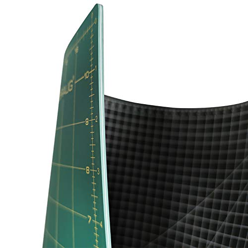 NEWBRAUG 24'' × 36'' Large Self Healing Gridded Rotary Cutting Mat, Big Double Sided 5-Ply Cutting board for Sewing, Quilting, Craft, Fabric & Scrapbooking(Green/Black)… - color: Green & Black, size: 24"L x 36"W