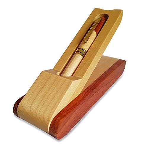 Luxury Wood Ballpoint Pen Set & Fancy Pen Box for Men Gift Desk Nice Pens - color: Ballpoint pen