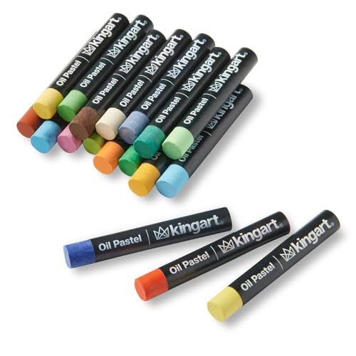 KINGART 48-Piece Oil Pastels Set, Soft Oil Pastels for Art Painting, Drawing, Blending, Art Supplies for Artists, Beginners, Students, Teachers