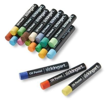KINGART 48-Piece Oil Pastels Set, Soft Oil Pastels for Art Painting, Drawing, Blending, Art Supplies for Artists, Beginners, Students, Teachers