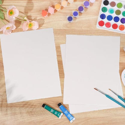 Prudiut Cotton Watercolor Paper, 50 Sheets, 8.5 x 11 in, 300 GSM - size: 8.5 x 11inch