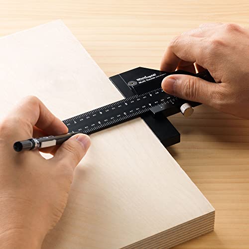 Scriber Gauge 150mm – Metric Marking Tool, CNC Measuring Rule, Layout Gauge, Thickness Checker for Precision Woodworking, Cabinet Making, Framing, Joinery (New Version) - size: 150mm