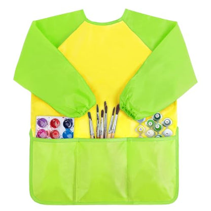 Kopokita Kids Art Smock, Toddlers Painting Apron Children Artist Smock - color: Green