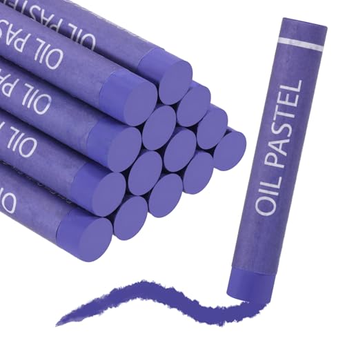 MECCANIXITY Soft Oil Pastels, Oil Pastel Crayons Vibrant Color Blendable Art Supplies for Painting Drawing Blending Painting Artists Beginners Professional(Dark Purple, Pack of 16) - color: Dark Purple