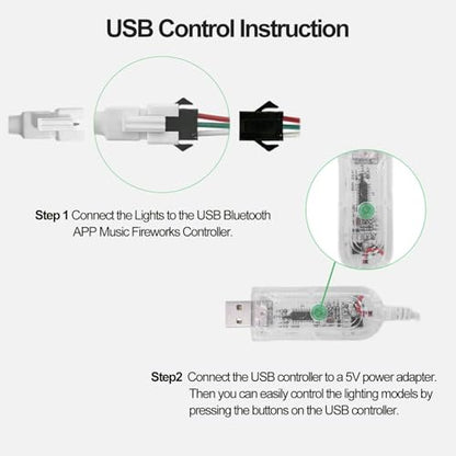 LED Light Box Kit for 3D Printed Light, RGB LED Strip Lights for Bambu Lab 3D Printer WS2812B, Smart App Control Small Lamp for MakerWorld DIY Models, USB 5V (5M/16.4FT & 3Pack APP Control) - style: 5M/3PCS APP Control