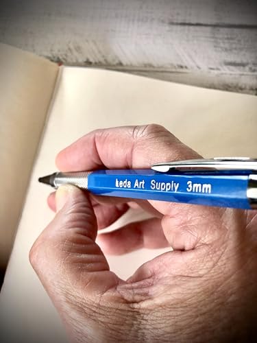 Leda Art Drafting Mechanical Pencil Set 3mm, Built-in Sharpener, 6 Refills - style: Jumbo 3mm
