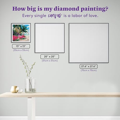DIAMOND ART CLUB Ocean Whisper Path Diamond Art Kits for Adults | Premium Diamond Painting Kit, Fun DIY Crafts for Adults, Round Diamond Art Canvas by Chuck Pinson, 13" x 13" (33 x 33 cm) - color: Ocean Whisper Path
