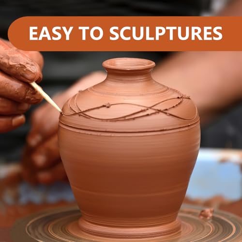 VIBRATITE 10LB Air Dry Clay, Terra Cotta Modeling Pottery Clay Bulk | Easy to Shape for Hand Building, Wheel Throwing, Sculpting, DIY Crafts, Classroom Art Projects, Ideal for Beginners & Artists - color: Terra Cotta