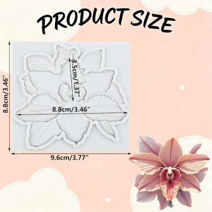 Orchid Flower Polymer Clay Molds Orchid Silicone Mold - color: Style F