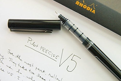 PILOT Precise V5 Stick, Extra Fine Point (0.5mm) Black Ink Pens, 4-Pack - size: 4 Count (Pack of 1), style: V5 Stick