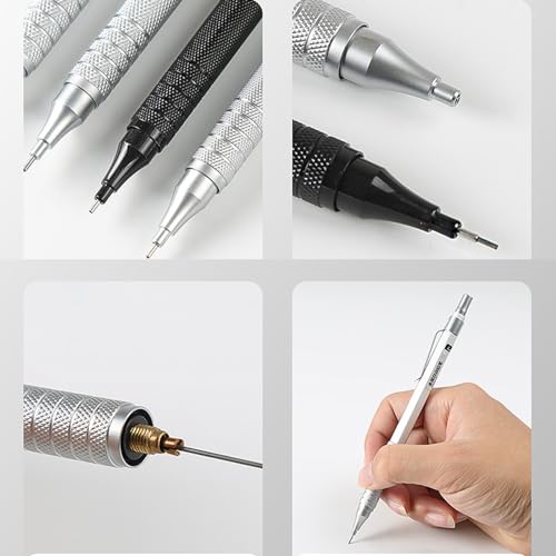 0.5mm Mechanical Pencils Set Sketching Pencils Metal Automatic Pencils Drawing Pencils for Sketching Drawing and Writing