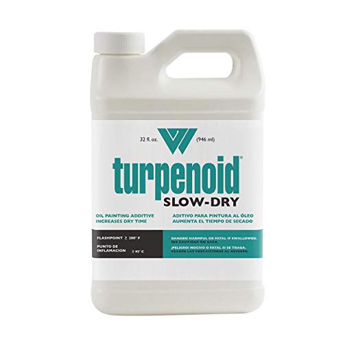 Weber Turpenoid Slow-Dry Oil Painting Additive, 32 fl. oz/946ml Bottle, Clear, 1 Each (1637)