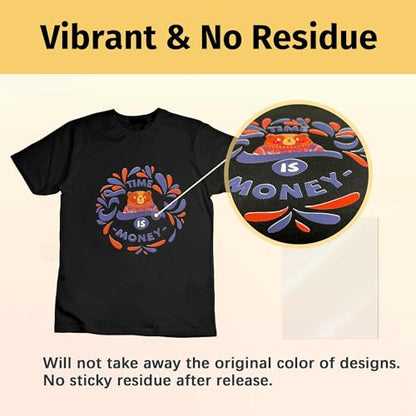 TransOurDream Heat Transfer Mask & Iron on Tape(30 Sheets, 8.5x11") - Iron-On Clear Positioning Film for Dark Transfer Paper & Printable HTV on Shirts - color: Mask-Dark, size: 30 Sheets