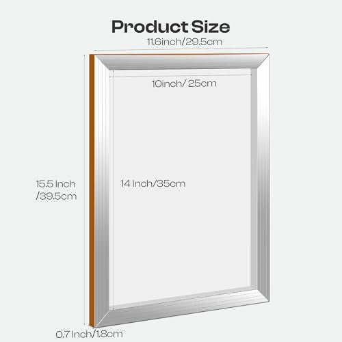 Caydo 2 Pieces Aluminum Screen Printing Screens with 160 Mesh, 10 x14 Inch Silk Screen Printing Frames for T-Shirts and Fabric Screen Printing - style: 160 Mesh
