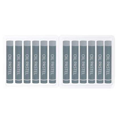 PATIKIL Gray Oil Pastels, 12Pcs Soft Oil Crayons Creamy Pastels Stick Art Supplies for Art Painting Drawing Blending Graffiti for Artists Beginners - color: Gray