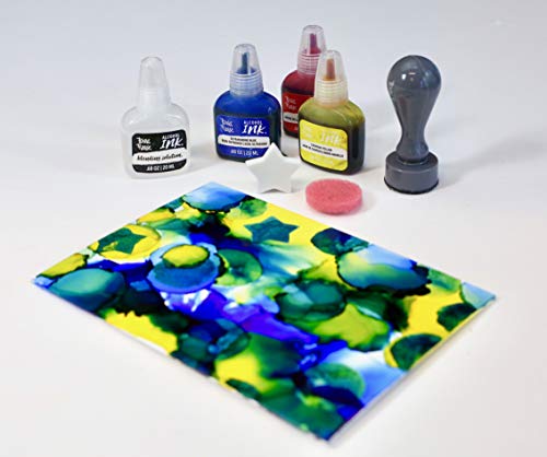 Brea Reese Alcohol Ink Art Kit - Set of Three Alcohol Inks, One Blending Solution and 17 Tools - Everything You Need to Create with Confidence
