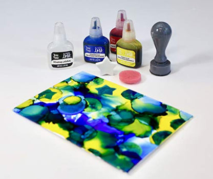 Brea Reese Alcohol Ink Art Kit - Set of Three Alcohol Inks, One Blending Solution and 17 Tools - Everything You Need to Create with Confidence