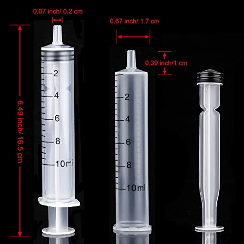 Dispensers Applicator Syringes Set, 6 Pack 10ml Dispensing Syringes With 6Pcs 16G Dispensing Needles for DIY Quilling, Acrylic Painting, Oiler Bottle, Craft, Artwork Hobbies - size: Set 10
