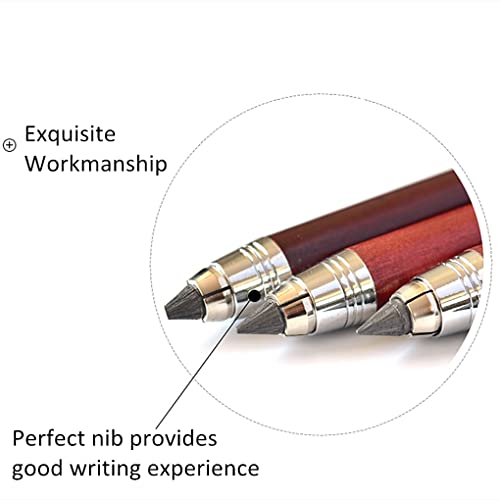 5.6mm Lead Holder Sketching Mechanical Pencil Retractable Drawing Charcoal Pencil Automatic Wooden Sketch Pencil with Gift Box for Artists Beginners Engineers Graphing Crafting School Art Supplies - color: 5.6mm Burlywood Mechanical Pencil with Gift Box
