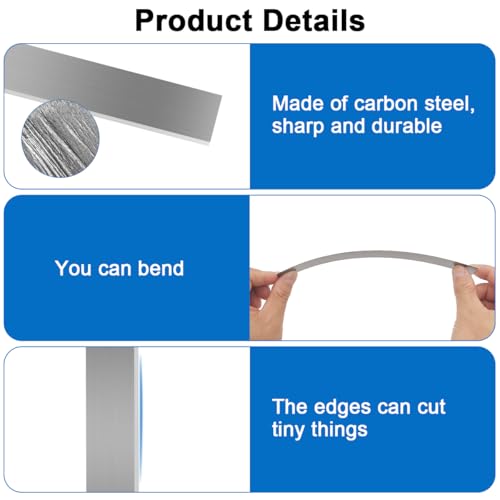 2 Pack Polymer Clay Cutters, 8 Inch & 4 Inch, Flexible Clay Cutter Blade, Stainless Steel Blade Cutting Slicing Tools for DIY Ceramic Shaping Modelling Sculpturing Supplies,2 Sizes (10cm &20cm) - size: 8 Inch & 4 Inch