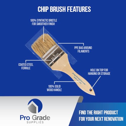 Pro Grade - Chip Brush – Paint Brush Set – 48 Pack - Natural China Bristle Paintbrush Set for Art, Craft, Epoxy, Varnish, Resin, Stain, Glue, Gesso, Primer, Acrylic and Oil Paint - size: 24Pc. Var. (Pack of 2)