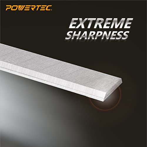 POWERTEC 6-1/8 Inch Jointer Blades for Ridgid JP06000, JP06101, JP0610 Jointer, Replacement for AC8600, JE08008 Jointer Knives, Set of 3 (148020) - style: 6-1/8" HSS jointer blades