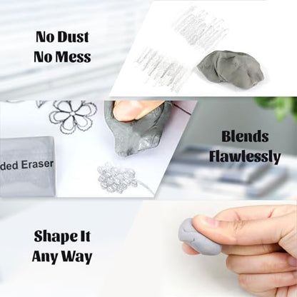 Kneaded Erasers for Artists Kneadable Eraser Art Back to School Supplies