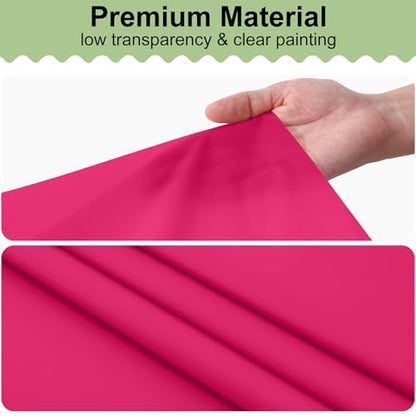misaya 6 Packs Plastic Table Cloth Hot Pink Disposable Tablecloth - color: Hot Pink, size: 54" X 108"