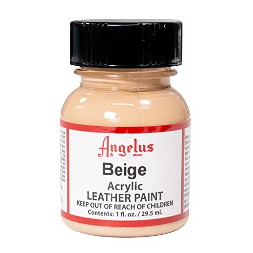 Angelus Acrylic Leather Paint, 1 oz, Beige - color: Beige, size: 1 Fl Oz (Pack of 1)