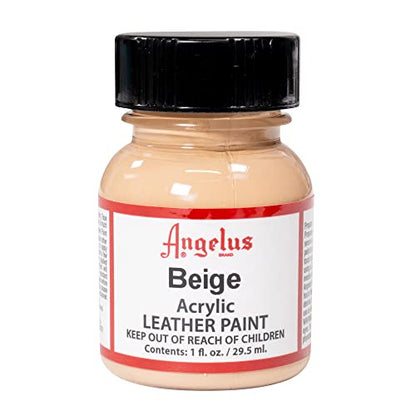Angelus Acrylic Leather Paint, 1 oz, Beige - color: Beige, size: 1 Fl Oz (Pack of 1)
